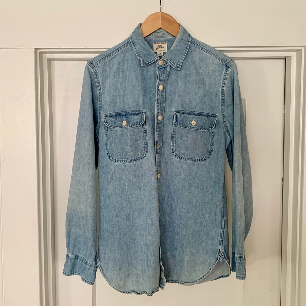 J. Crew denim work shirt, size small